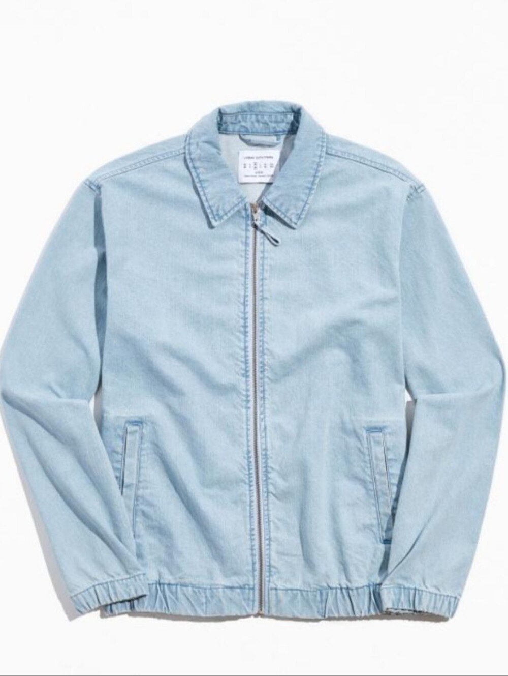 Urban Outfitters Denim Harrington Jacket Light Wash Size Medium